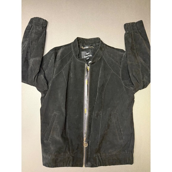 Dennis by Dennis Basso Jackets & Blazers - Dennis Basso Black Suede Bomber Jacket L luxury maximalist grunge business